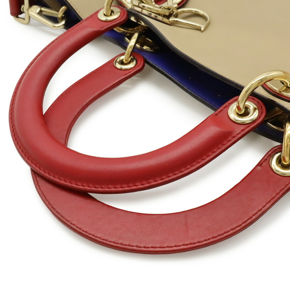 CHRISTIAN DIOR Cream Leather Shoulder Bag - Picture 5 of 9